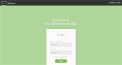 Desktop Screenshot of cewebinar.net